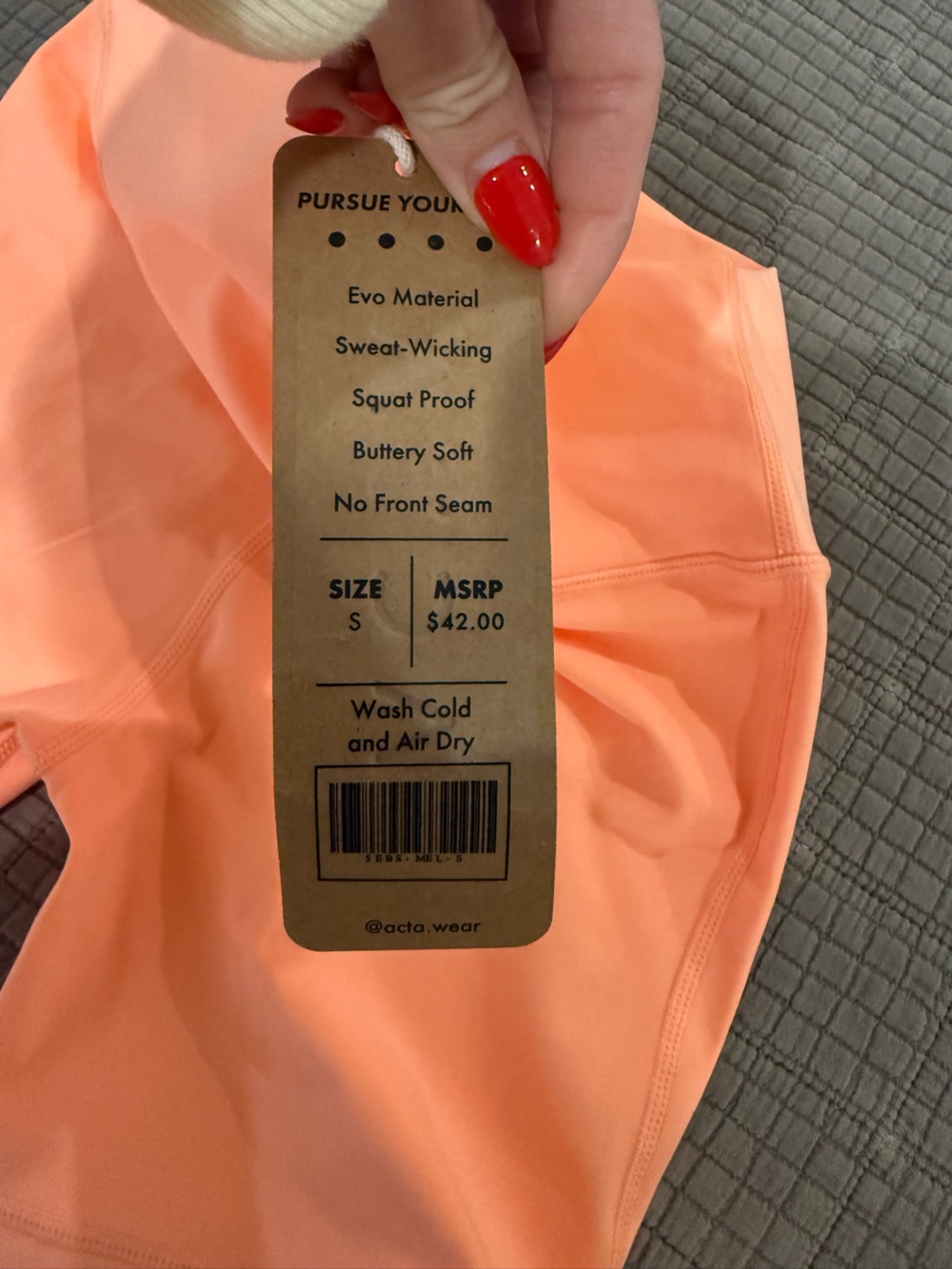 ACTA Set Peach Utility Zip Jacket and biker shorts - Picture 3 of 11